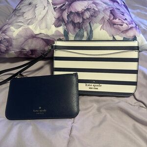 Kate Spade Navy & White Wristlet Set
